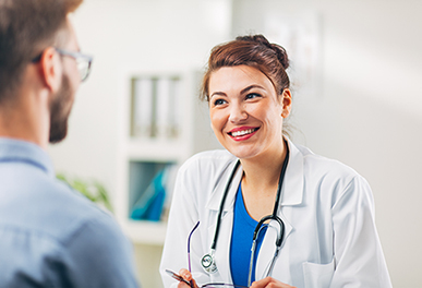 UMC Wellness Center doctor with patient